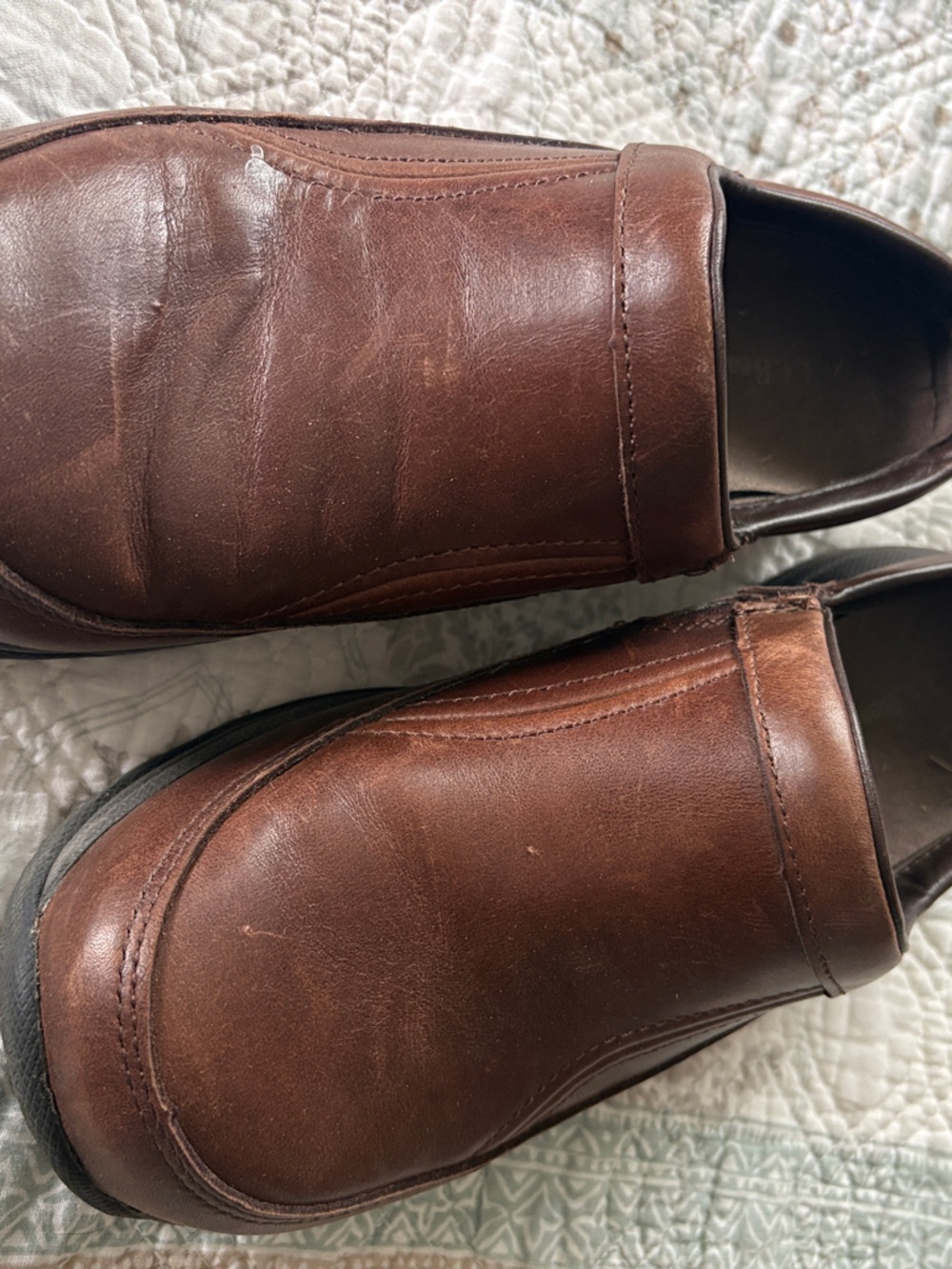L.L. Bean Men’s Brown Leather Slip-On Loafers — Smooth Chestnut Finish